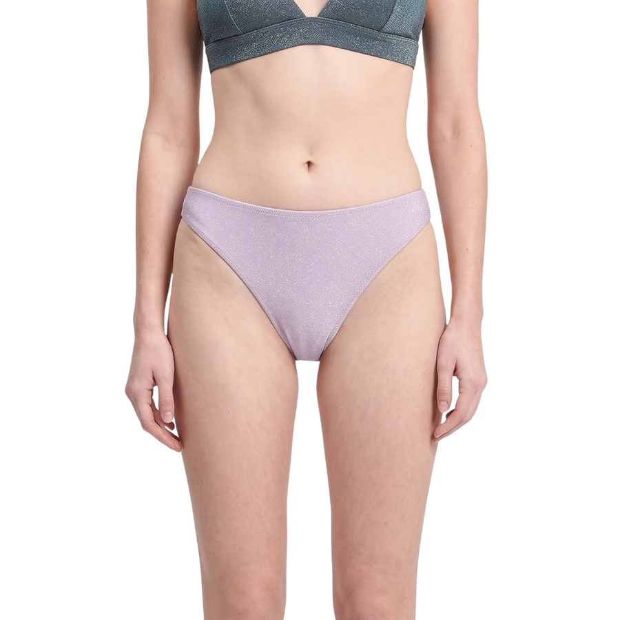 Don't Call Me Jennyfer, Women Metallic Pull On Bikini Bottom, Lavender