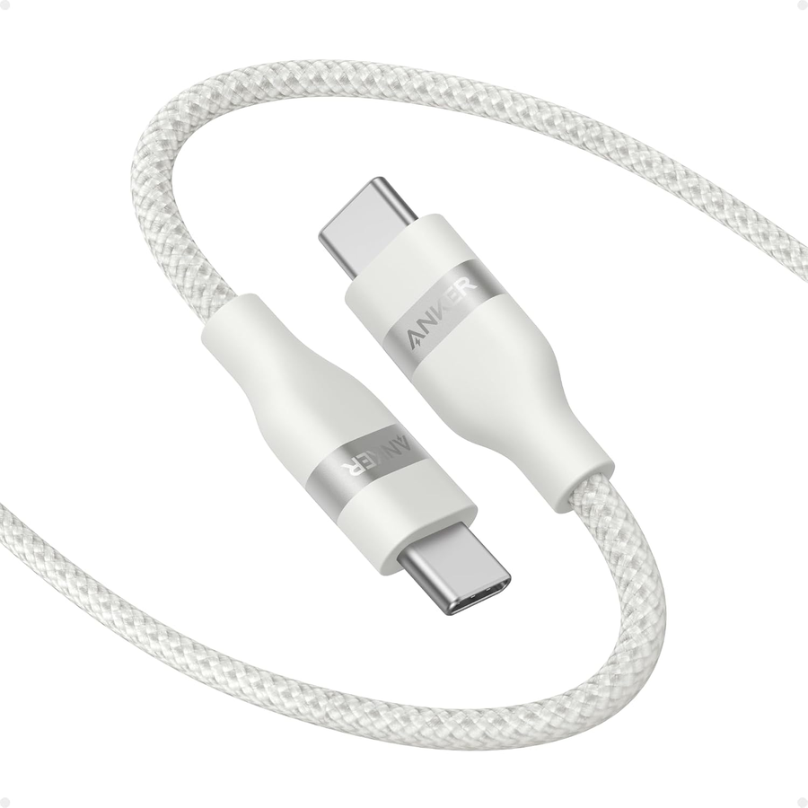 كابل أنكر نانو USB-C للشحن السريع 240 وات – أبيض