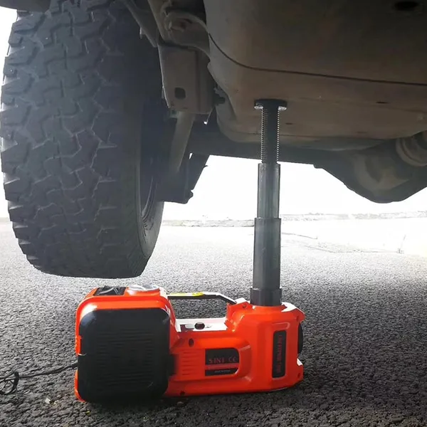رافعة سيارة هيدروليكية كهربائية 5 طن مع منفاخ إطارات ومفك صواميل - Car Jack Hydraulic 12 فولت