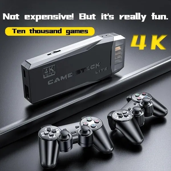 جهاز ألعاب الفيديو الكلاسيكي HD Gaming Kit - صندوق ألعاب مع أكثر من 10000 لعبة ويدتي تحكم لاسلكية ودعم 4K