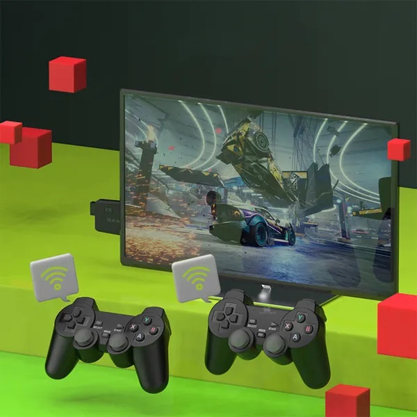 جهاز ألعاب الفيديو الكلاسيكي HD Gaming Kit - صندوق ألعاب مع أكثر من 10000 لعبة ويدتي تحكم لاسلكية ودعم 4K