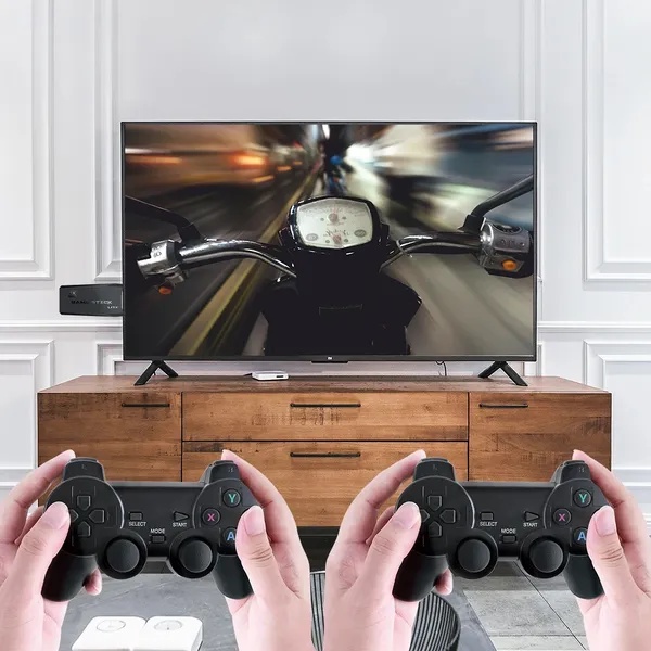 جهاز ألعاب الفيديو الكلاسيكي HD Gaming Kit - صندوق ألعاب مع أكثر من 10000 لعبة ويدتي تحكم لاسلكية ودعم 4K
