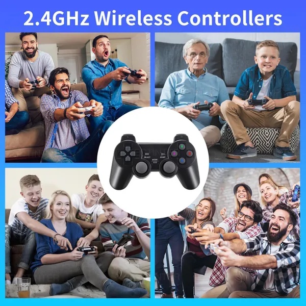 جهاز ألعاب الفيديو الكلاسيكي HD Gaming Kit - صندوق ألعاب مع أكثر من 10000 لعبة ويدتي تحكم لاسلكية ودعم 4K