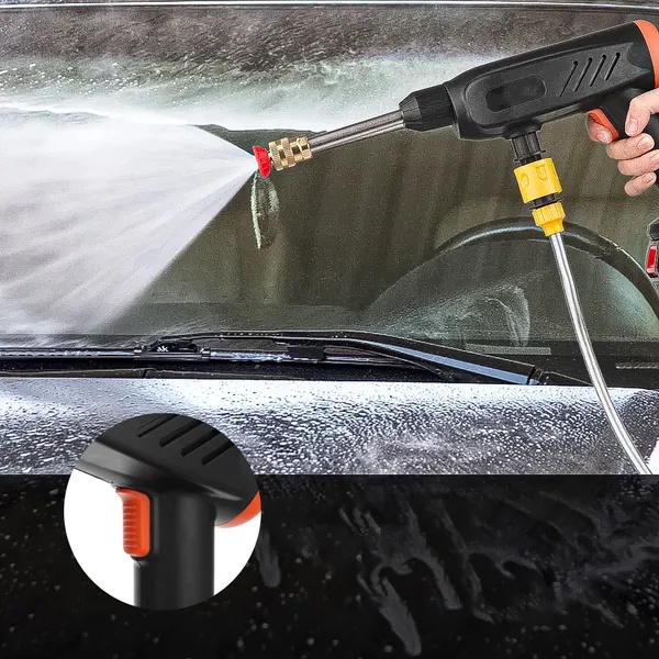 آلة غسيل السيارات بالضغط اللاسلكية بالفوم 48 فولت - Rechargeable Portable Power Cleaner مع بطارية وحقيبة تخزين
