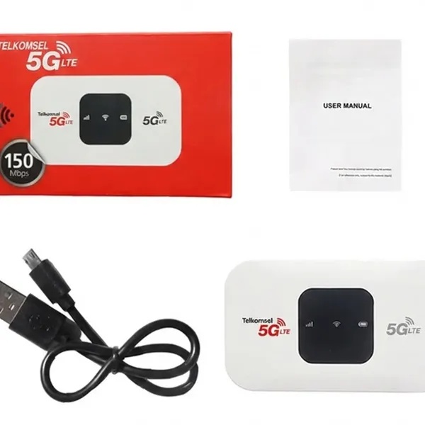 راوتر محمول 5G مع بطارية 3000 مللي أمبير ومنفذ Ethernet - مودم واي فاي محمول يدعم جميع شبكات المحمول