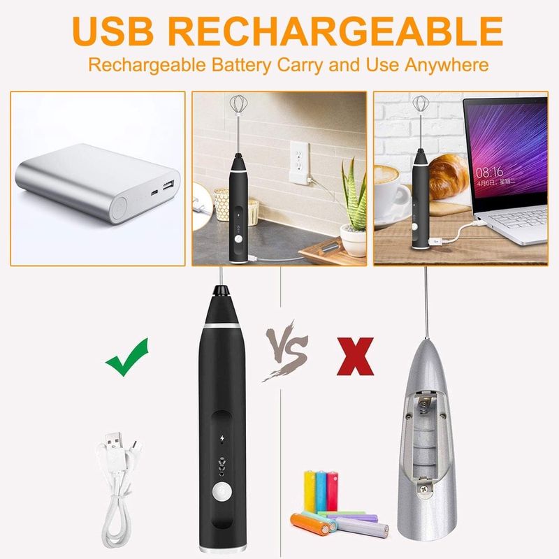 مضرب رغوة قهوة USB لفرد النسكافية والحليب في ثواني