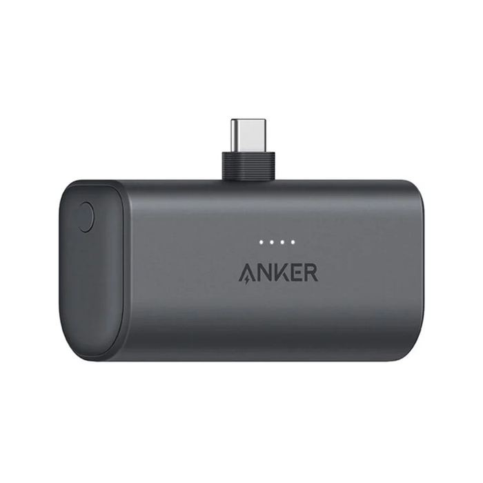 Anker Nano Power Bank 5,000mAh 22.5W Built-In USB-C Connector – Black | A1653H11