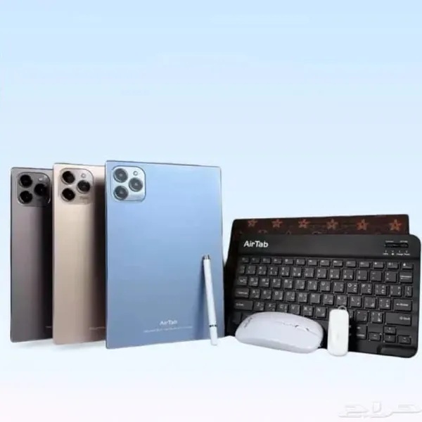 تابلت ايرتاب Air Tab A16 Pro Max بشاشة 10.1 بوصة FHD - ذاكرة 1 تيرا، رام 16 جيجابايت، نظام أندرويد 15 مع مجموعة ملحقات كاملة (كيبورد وماوس) وضمان 6 شهور