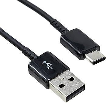 كابل شحن ونقل بيانات أصلي سامسونج USB-C لجلاكسي S8 بلس طول 1.2 متر - أسود