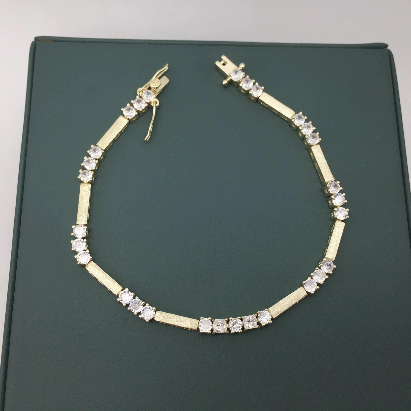 Half Gold tennis bracelet