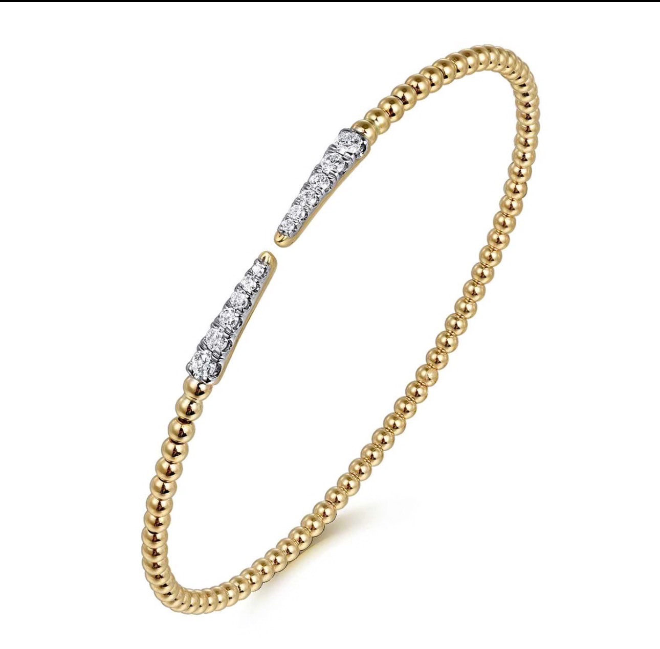Round stones Gold Bangles