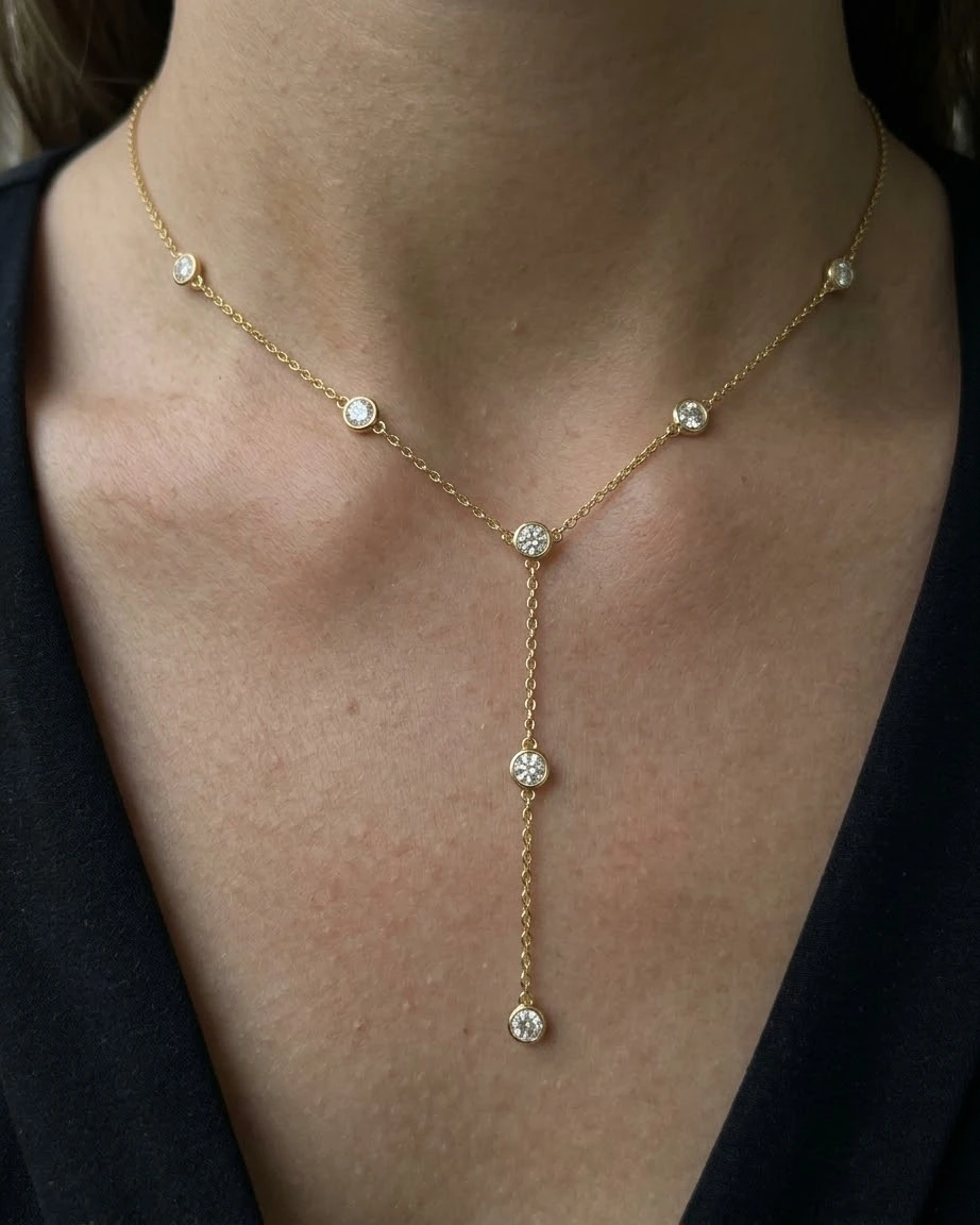 Round y-shape necklace