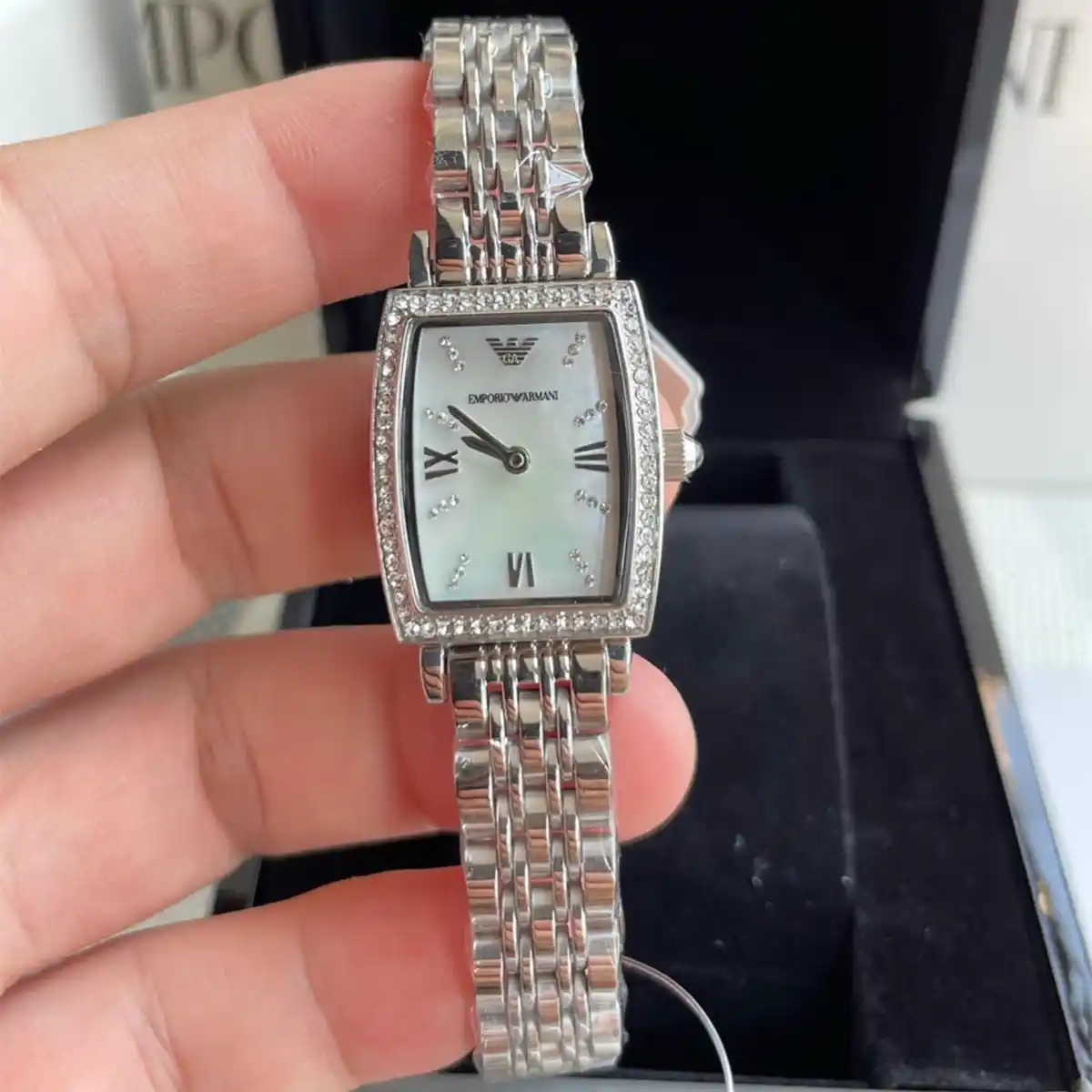 Original Emporio Armani Gianni T-Bar Quartz Watch for Women - AR11405