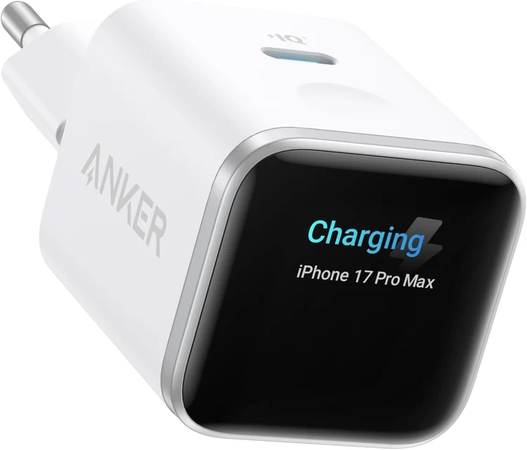 شاحن انكر نانو 45 واط بشاشة ذكية وسريع يو اس بي سي - Anker Nano 45W Smart Display Charger