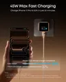 شاحن انكر نانو 45 واط بشاشة ذكية وسريع يو اس بي سي - Anker Nano 45W Smart Display Charger