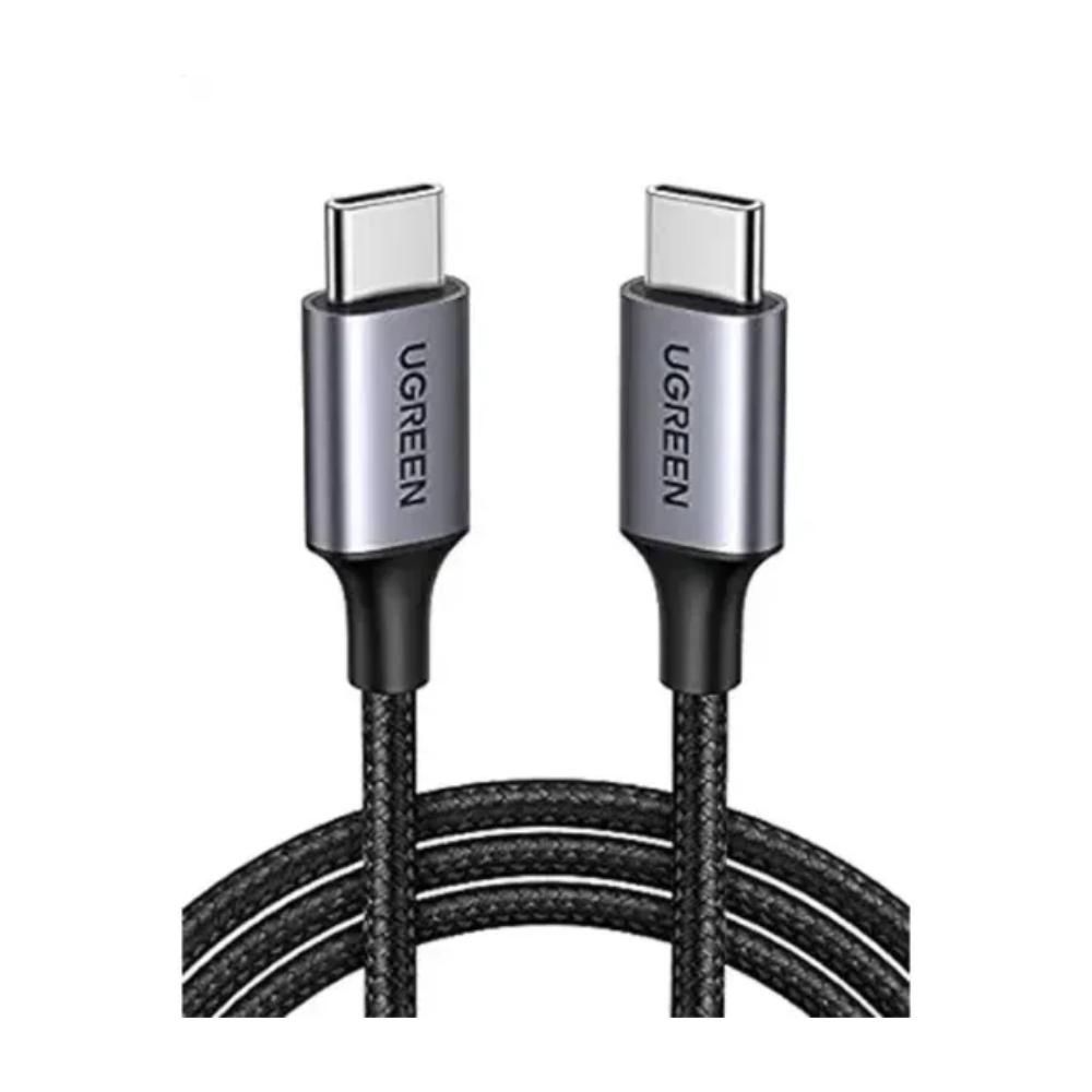 كابل بيانات يو اس بي سي إلى يو اس بي سي يوجرين 60 واط طول 1 متر أبيض - Ugreen 60W USB-C to USB-C Cable 1M