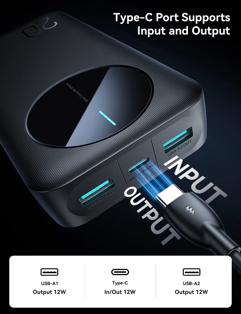 JOYROOM JR-PBF14 20000mAh LED Power Bank 2.4A