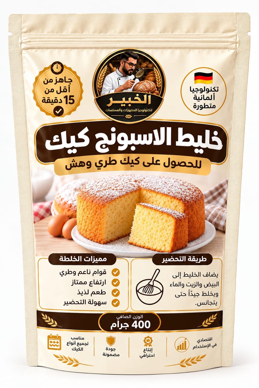 خليط اسبونج كيك الفانيليا 