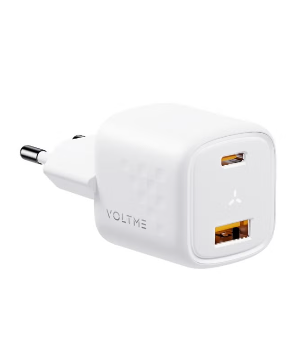 VOLTME Revo 30 Duo 30W GaN Wall Charger, USB-C + USB-A Fast Charger with PD 3.0, PPS & QC 3.0 for iPhone, Samsung, iPad, MacBook Air & More