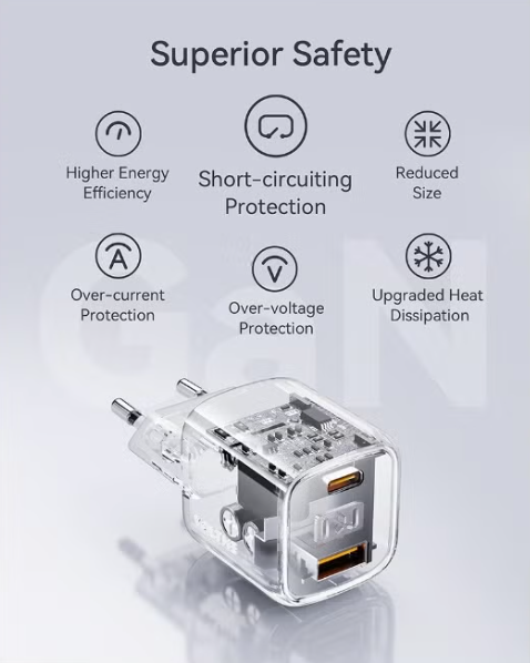 VOLTME Revo 30 Duo 30W GaN Wall Charger, USB-C + USB-A Fast Charger with PD 3.0, PPS & QC 3.0 for iPhone, Samsung, iPad, MacBook Air & More