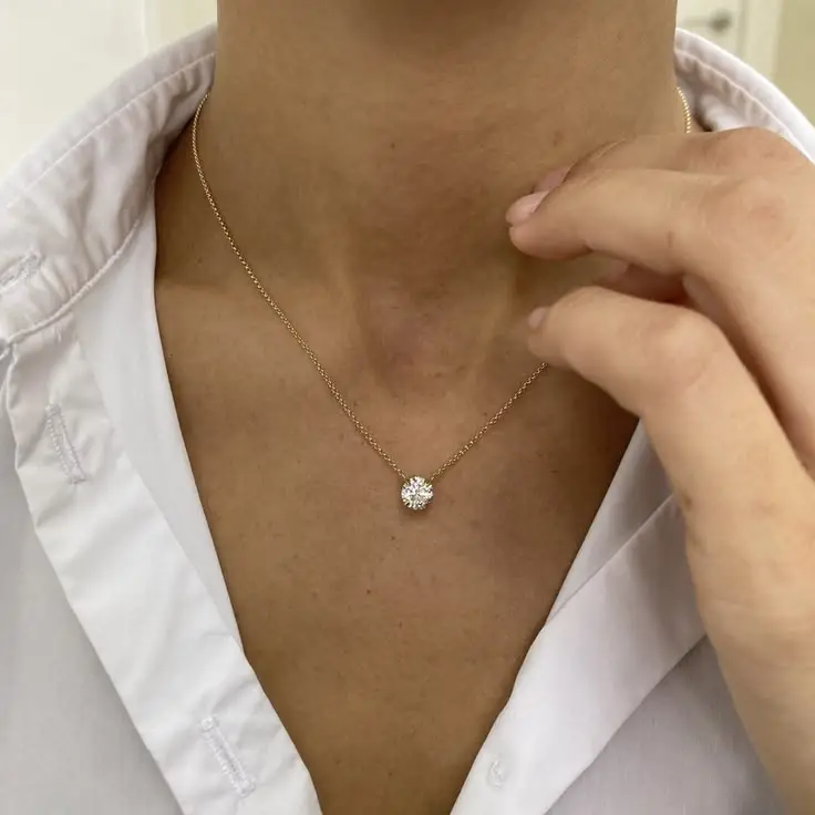 Round Stud Necklace (1ct)