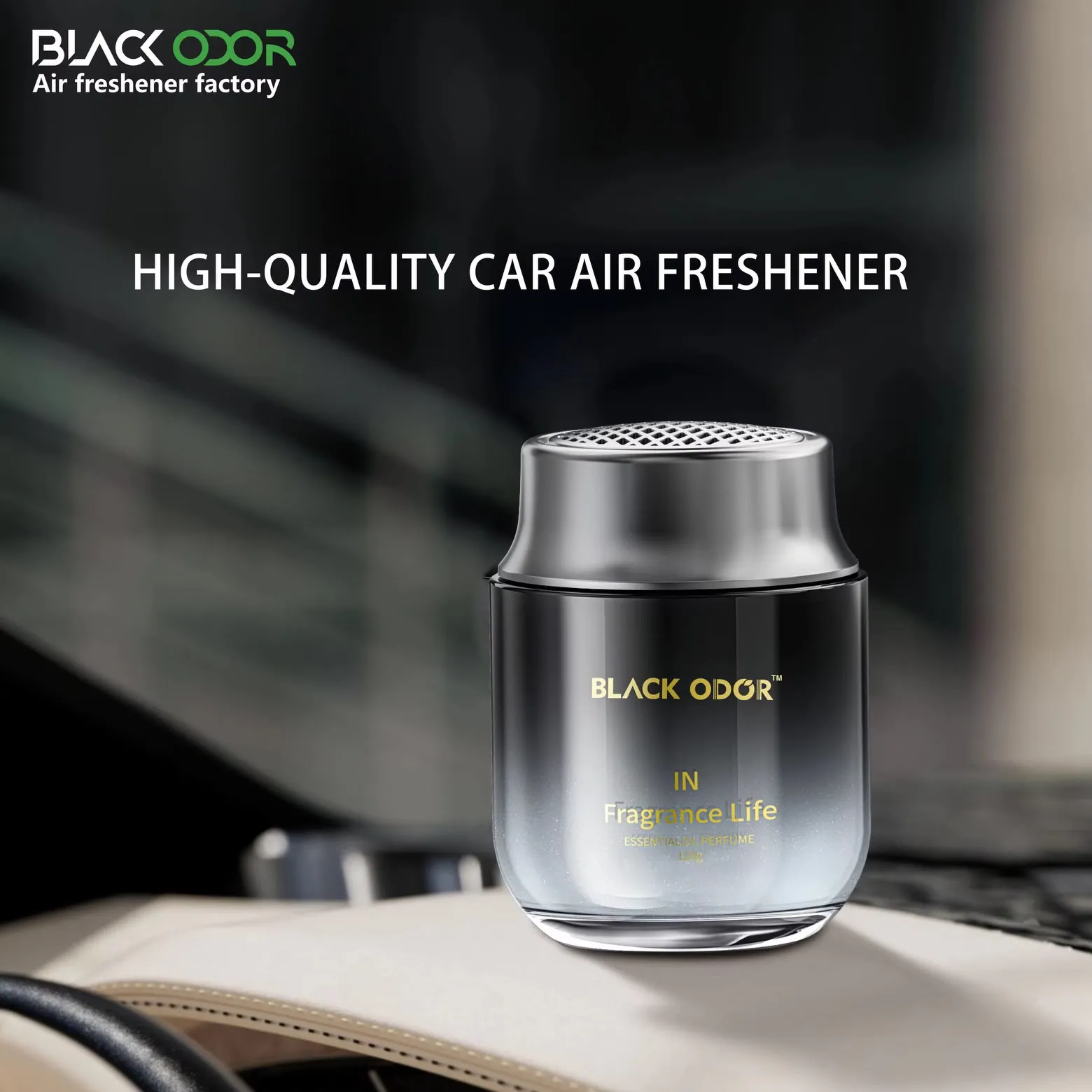 Car Solid Glass Perfume 120GM-KBO21