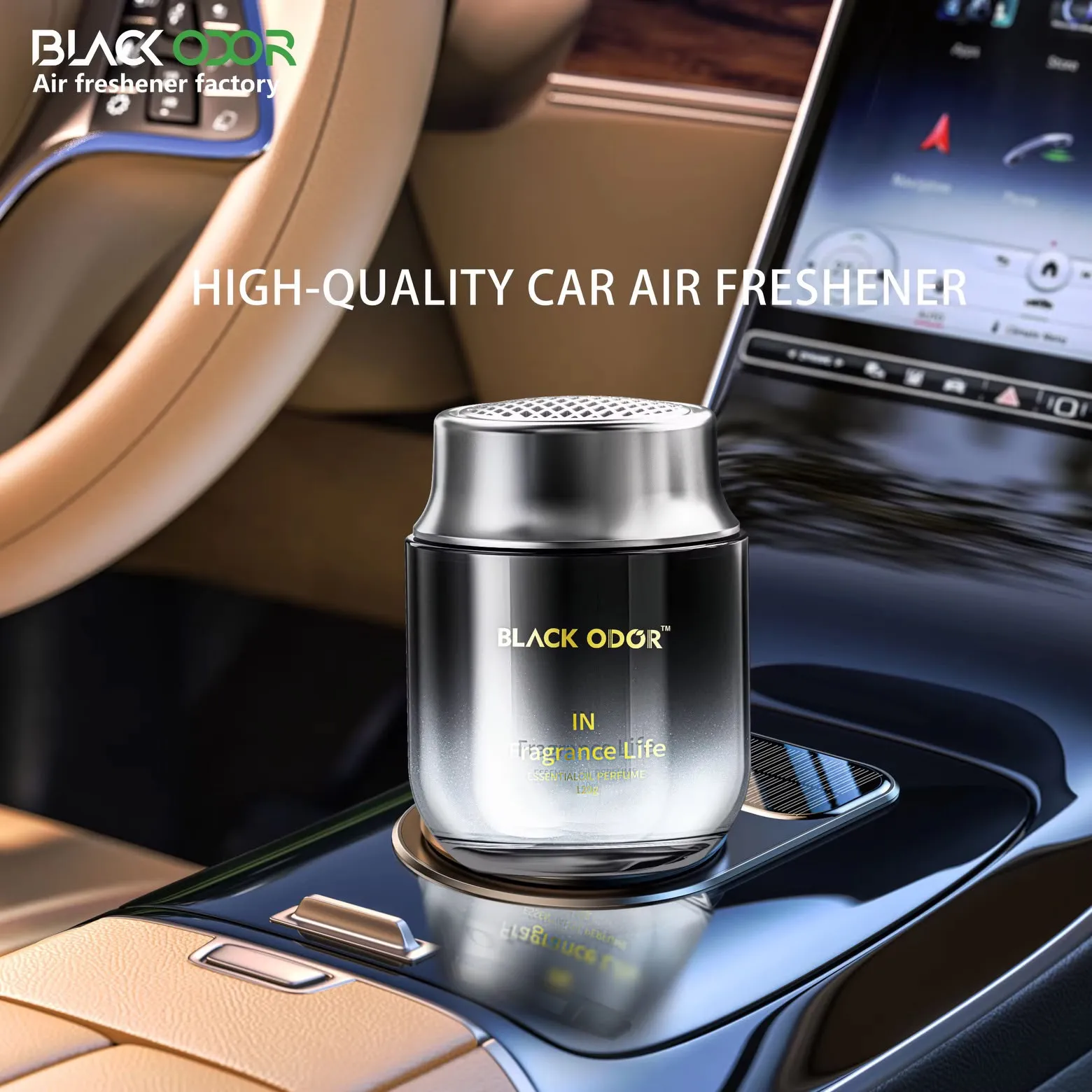 Car Solid Glass Perfume 120GM-KBO21