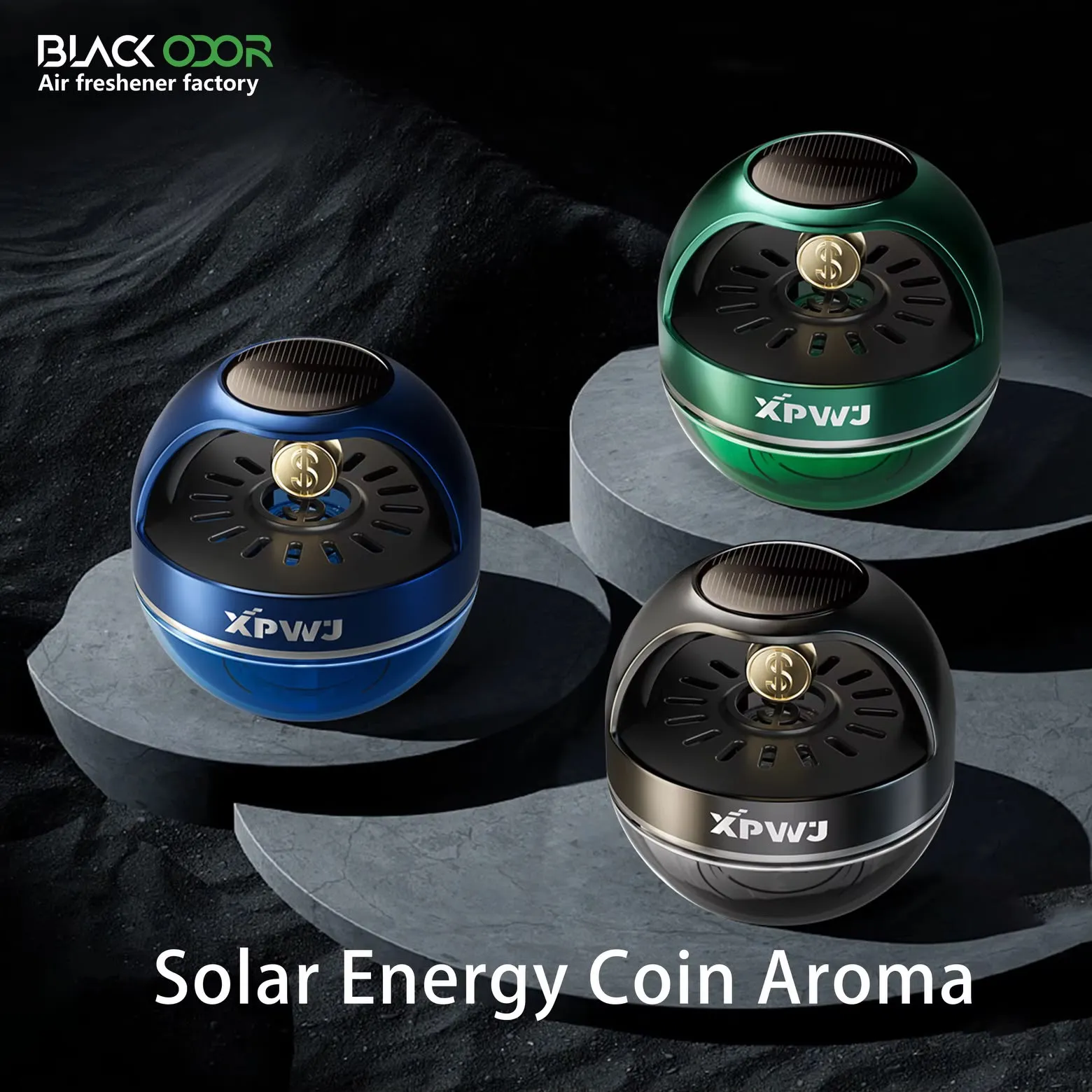 Car Solar Gold Coin Perfume Diffuser 55ML-KBO25