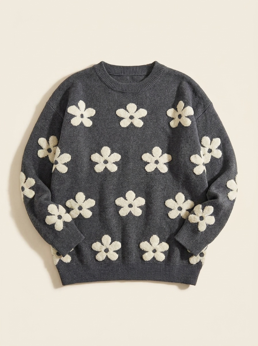 Pollen, Floral Knit Sweater