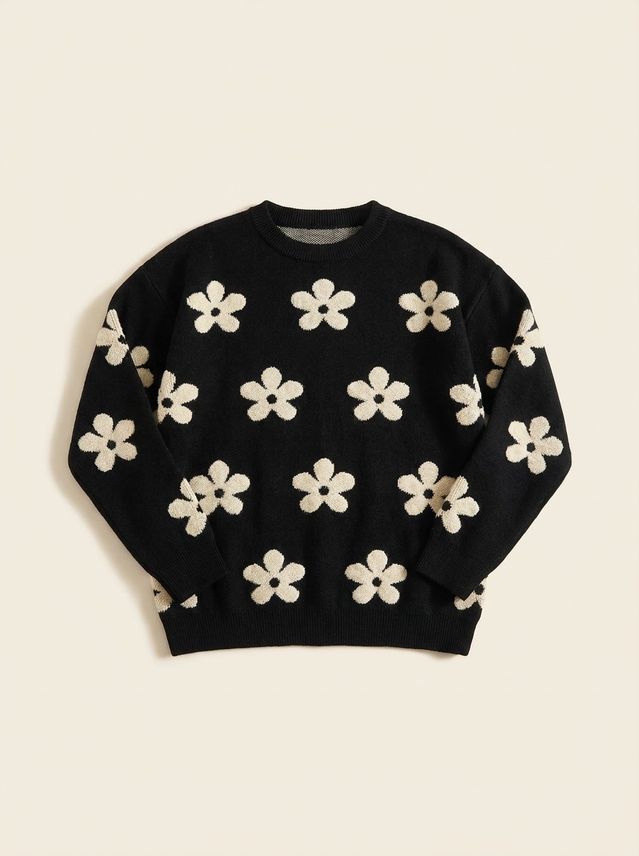 Pollen, Floral Knit Sweater