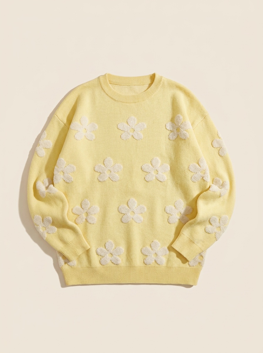 Pollen, Floral Knit Sweater