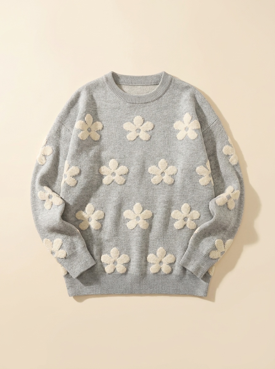 Pollen, Floral Knit Sweater