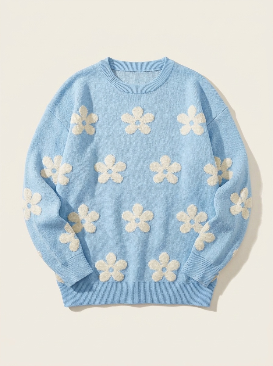 Pollen, Floral Knit Sweater