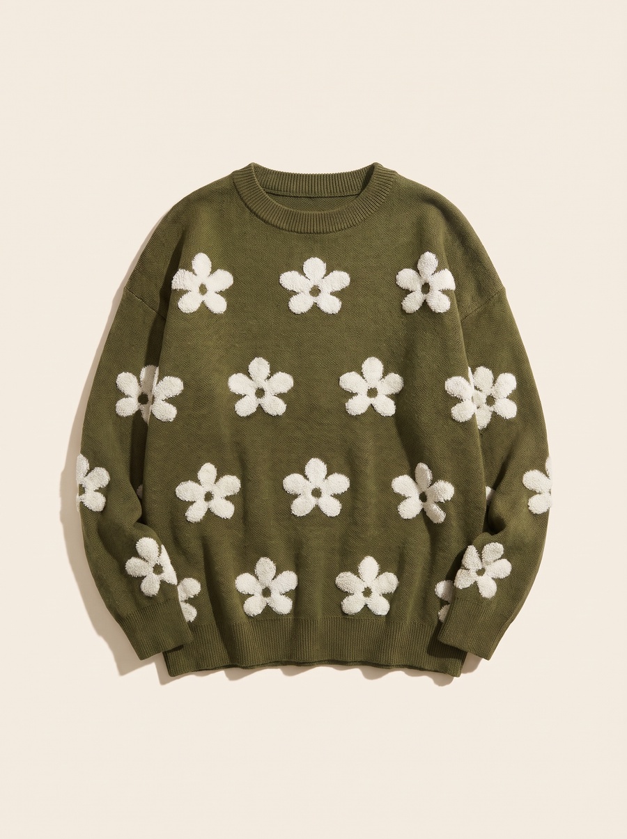 Pollen, Floral Knit Sweater