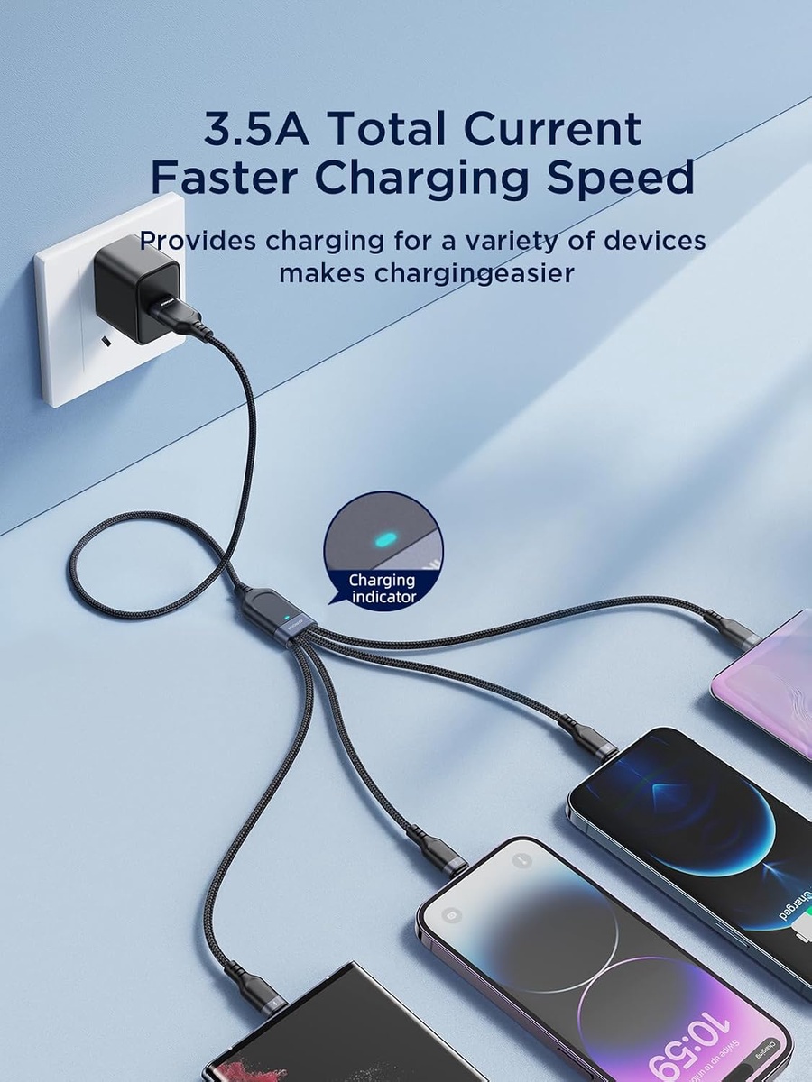JOYROOM S-A18 3-in-1 Fast Charging Cable 3.5A 1.2m