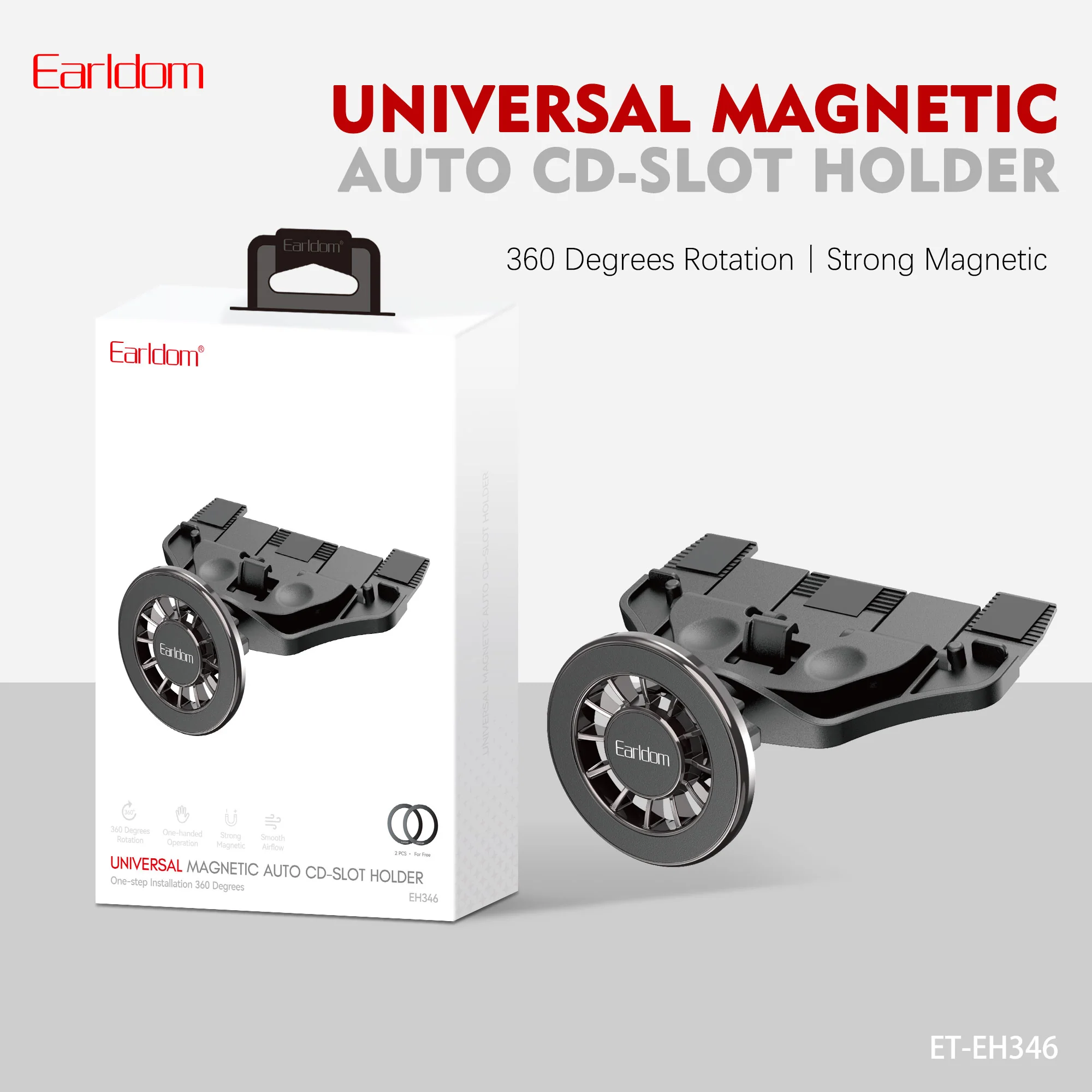 Earldom ET-EH346 Magnetic Phone Holder – Black