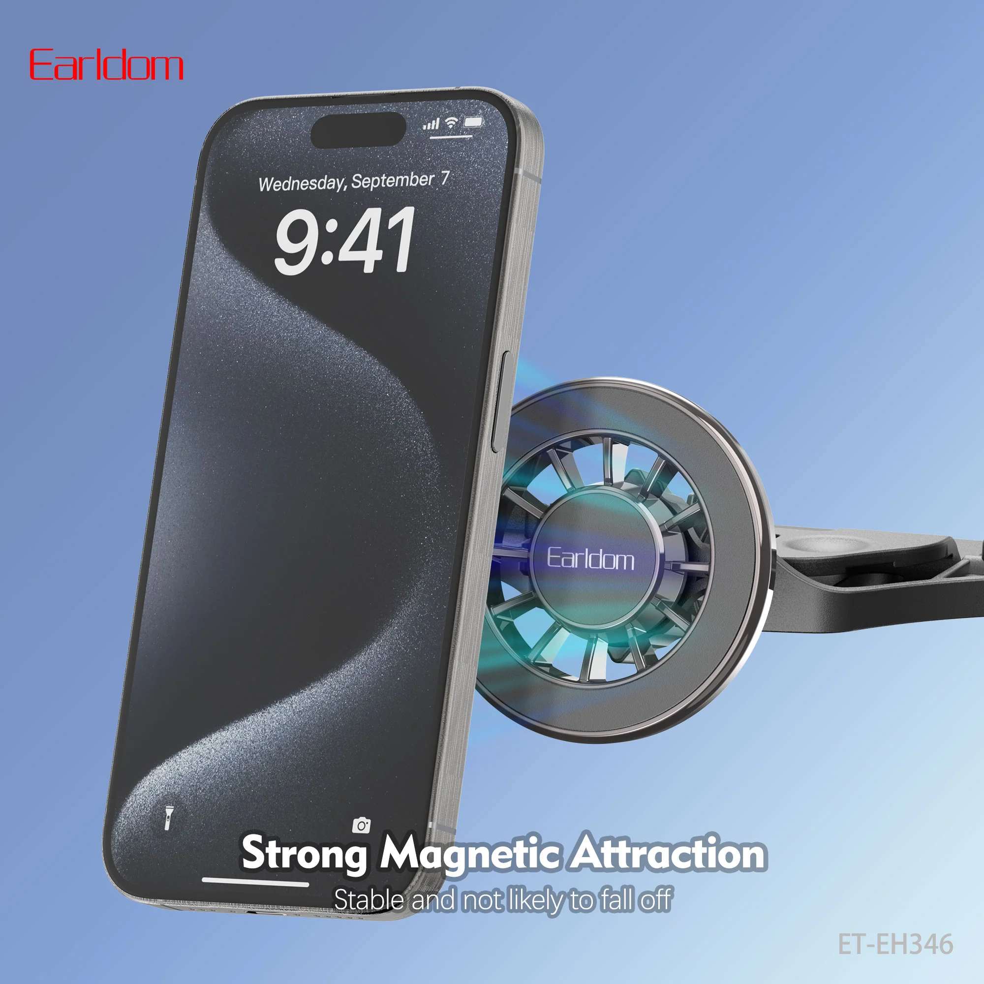 Earldom ET-EH346 Magnetic Phone Holder – Black
