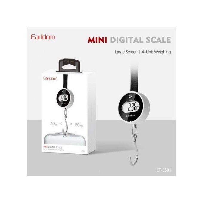 Earldom ES01 Mini Digital Luggage Scale 30kg White