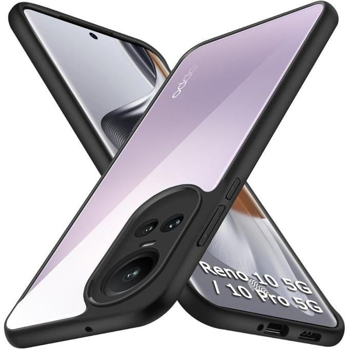 جراب Q-SERIES شفاف بإطار أسود للحماية والأناقة متوافق مع هواتف اوبو -OPPO