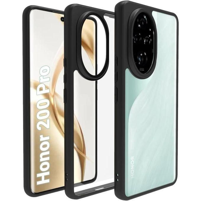 جراب Q-SERIES شفاف بإطار أسود للحماية والأناقة متوافق مع هواتف هونور -HONOR 