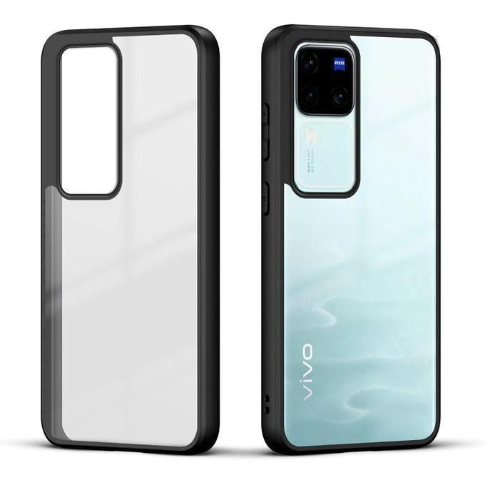 جراب Q-SERIES شفاف بإطار أسود للحماية والأناقة متوافق مع هواتف فيفو -VIVO