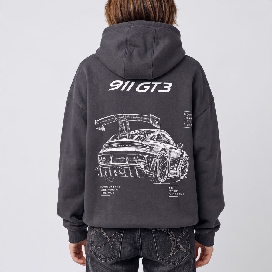 911 Oversized Printed Hoodie