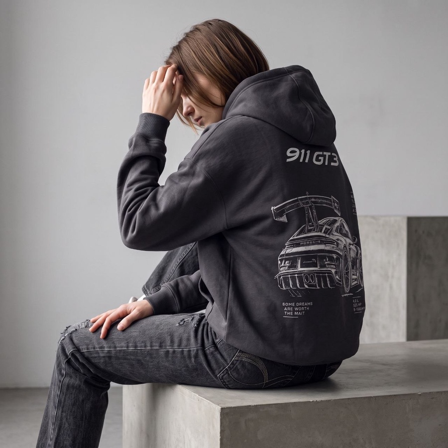 911 Oversized Printed Hoodie