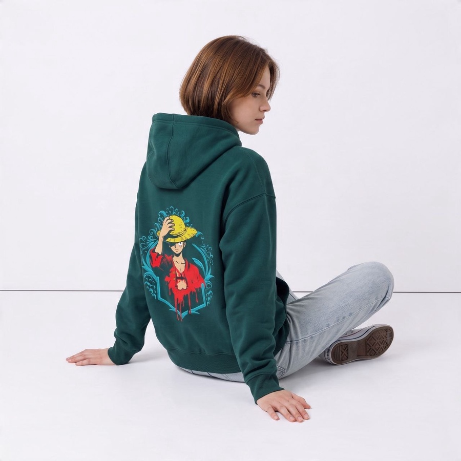Oversized Printed Hoodie Lufy
