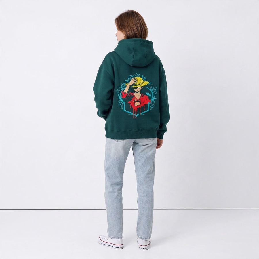 Oversized Printed Hoodie Lufy