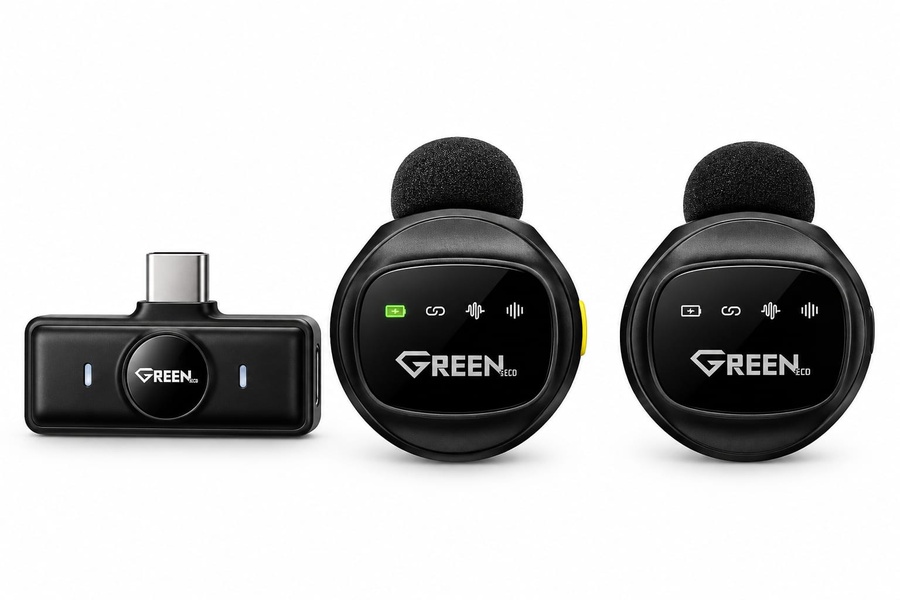 ميكروفون جرين اللاسلكي 2 في 1 – GREEN ECO GE-MI03
