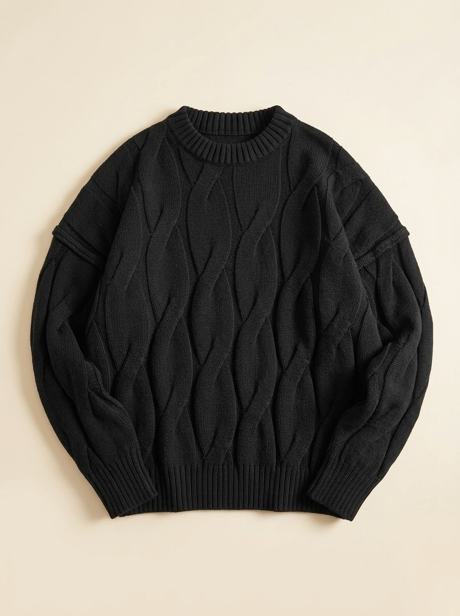 Ripple, Sculpted Cable Knit Sweater