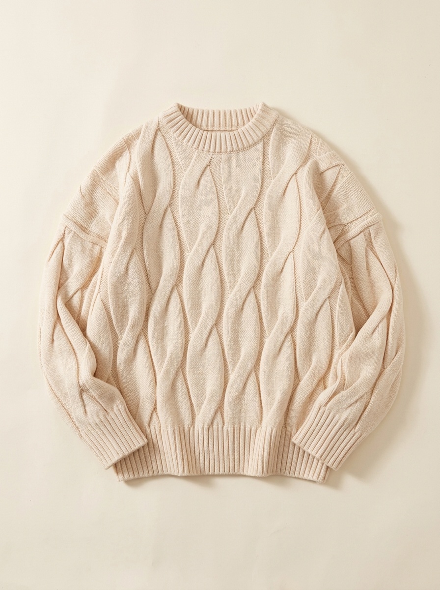 Ripple, Sculpted Cable Knit Sweater