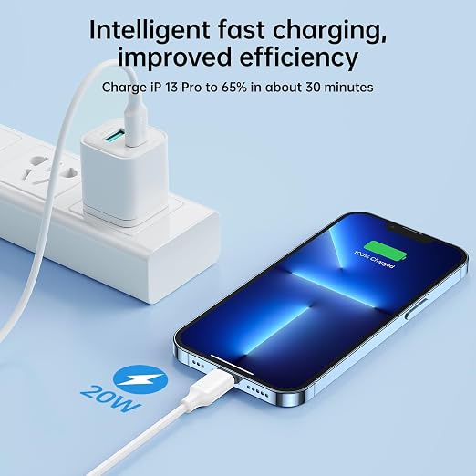   جوي رووم فاست تشارجر داتا كابل  (يو إس بي - إيه - تو - لايتينج  )( 3أمبير )( 1متر ) joyroom Fast Charging Data Cable (USB-A TO LIGHTNING)( 3A) ( 1M )  S-A9