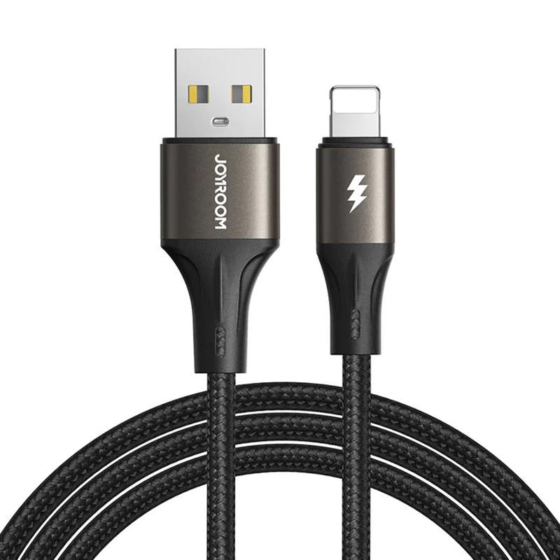جوي رووم فاست تشارجر داتا كابل (يو إس بي -إيه - تو- لايتينج) (3 أمبير) (1.2 متر) joyroom Fast Charging Data Cable (USB-A TO Lightning) (3A) (1.2M) S-A25 